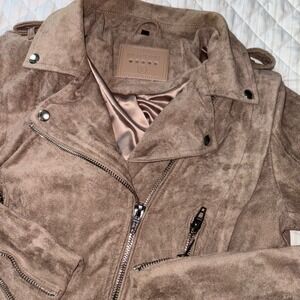 Blank NYC Tan Suede Leather Jacket